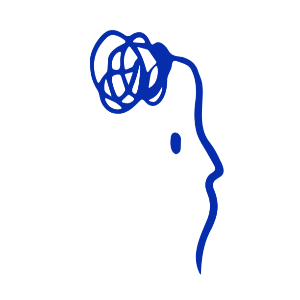 Thinking an image of thinking person